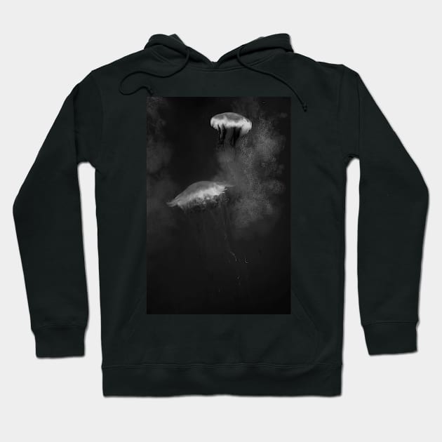 Jellyfish Dance IV in BW. Vladivostok Aquarium Hoodie by IgorPozdnyakov